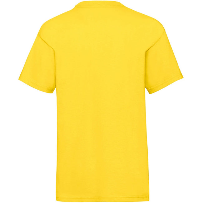 Yellow - Back - Fruit Of The Loom Childrens-Kids Valueweight T-Shirt