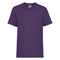Purple - Front - Fruit Of The Loom Childrens-Kids Valueweight T-Shirt