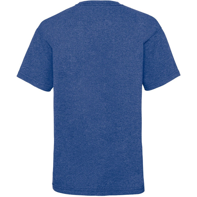Retro Heather Royal - Back - Fruit Of The Loom Childrens-Kids Valueweight T-Shirt