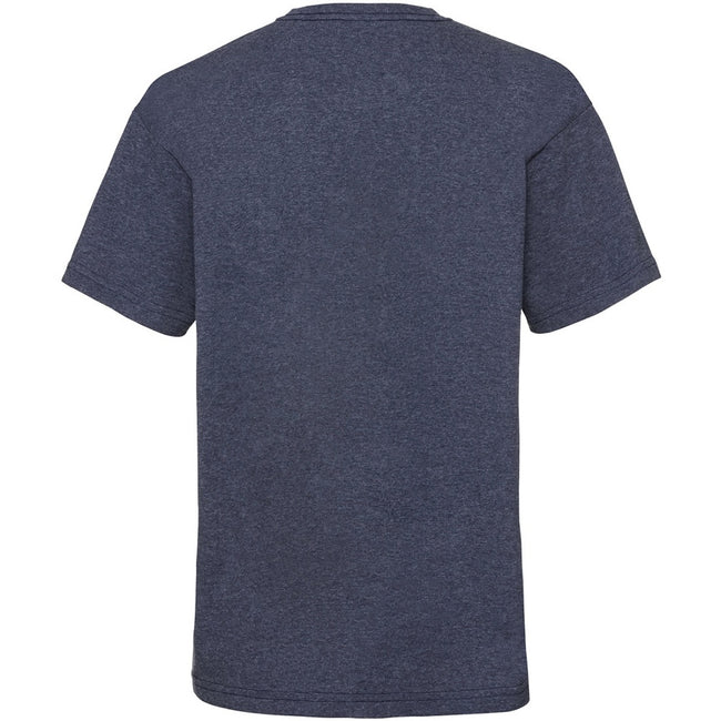 Vintage Heather Navy - Back - Fruit Of The Loom Childrens-Kids Valueweight T-Shirt