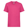 Fuchsia - Front - Fruit Of The Loom Childrens-Kids Valueweight T-Shirt
