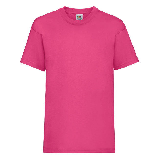 Fuchsia - Front - Fruit Of The Loom Childrens-Kids Valueweight T-Shirt