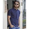 Navy Blue - Side - Tee Jays Mens Heavy Pique Short Sleeve Polo Shirt