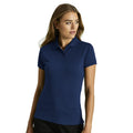 Navy Blue - Back - Tee Jays Womens-Ladies Heavy Short Sleeve Polo Shirt