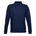 Navy Blue - Front - Tee Jays Mens Luxury Stretch Long Sleeve Polo Shirt
