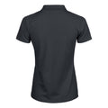 Dark Grey - Back - Tee Jays Womens-Ladies Luxury Stretch Short Sleeve Polo Shirt