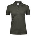 Deep Green - Front - Tee Jays Womens-Ladies Luxury Stretch Short Sleeve Polo Shirt