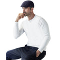 White - Side - Tee Jays Mens Interlock Long Sleeve T-Shirt