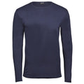 Navy Blue - Front - Tee Jays Mens Interlock Long Sleeve T-Shirt