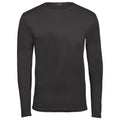 Dark Grey - Front - Tee Jays Mens Interlock Long Sleeve T-Shirt