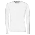 White - Front - Tee Jays Mens Interlock Long Sleeve T-Shirt