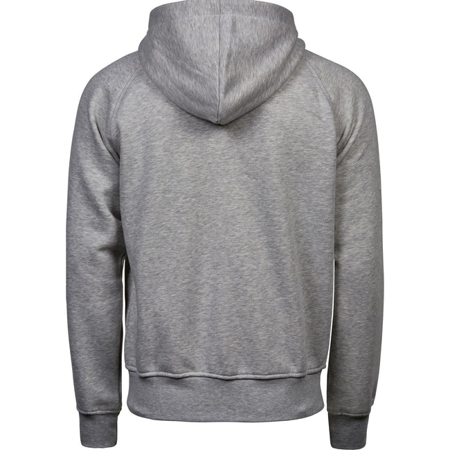 Heather Grey - Back - Tee Jays Mens Full Zip Hooded Sweatshirt