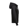 Black - Side - Tee Jays Womens-Ladies Full Zip Hooded Sweatshirt