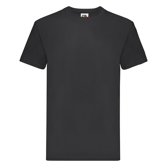 Black - Front - Fruit Of The Loom Mens Super Premium Short Sleeve Crew Neck T-Shirt