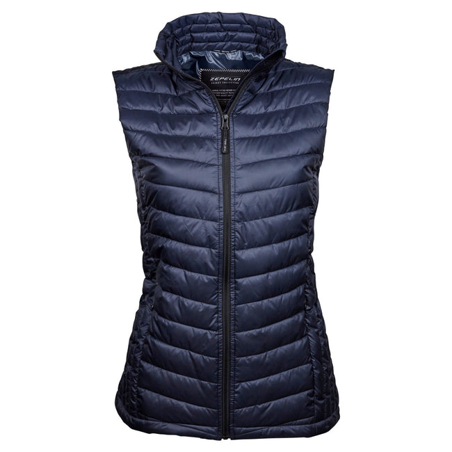 Deep Navy - Front - Tee Jays Womens-Ladies Padded Zepelin Vest Jacket - Gilet