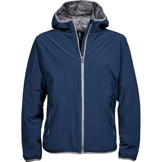 Navy-Light Grey - Front - Tee Jays Mens New York Jacket (Waterproof, Windproof & Breathable)