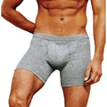 Light Grey Marl - Back - Fruit Of The Loom Mens Classic Boxer Shorts (Pack Of 2)