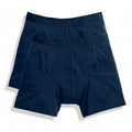 Deep Navy - Back - Fruit Of The Loom Mens Classic Boxer Shorts (Pack Of 2)