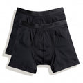 Black - Lifestyle - Fruit Of The Loom Mens Classic Boxer Shorts (Pack Of 2)
