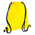Yellow-Black - Front - Bagbase Icon Drawstring Bag-Gymsac