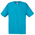 Azure Blue - Front - Fruit Of The Loom Mens Original T-Shirt