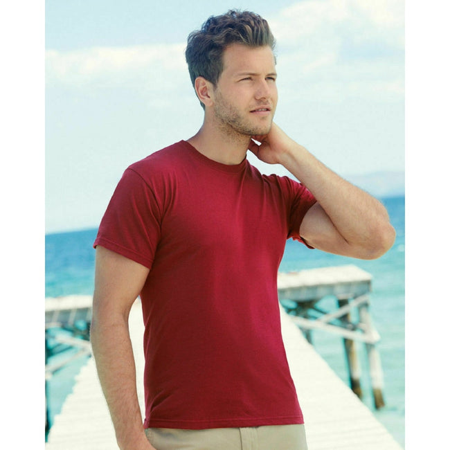 Red - Back - Fruit Of The Loom Mens Original T-Shirt