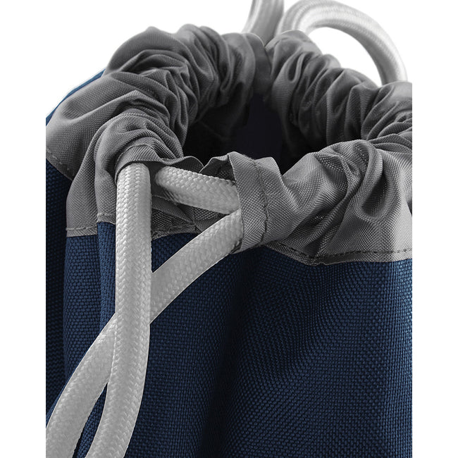 French Navy - Side - Bagbase Athleisure Water Resistant Drawstring Sports Gymsac Bag