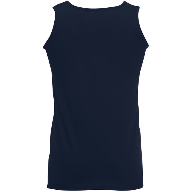 Deep Navy - Back - Fruit Of The Loom Mens Athletic Sleeveless Vest - Tank Top