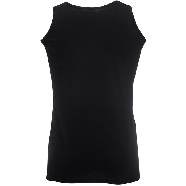Black - Back - Fruit Of The Loom Mens Athletic Sleeveless Vest - Tank Top