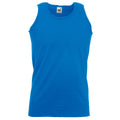 Royal - Front - Fruit Of The Loom Mens Athletic Sleeveless Vest - Tank Top