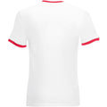 White-Red - Back - Fruit Of The Loom Mens Valueweight Short Sleeve T-Shirt