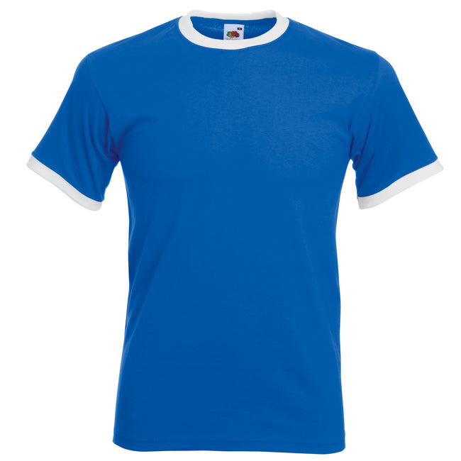 Royal-White - Front - Fruit Of The Loom Mens Valueweight Short Sleeve T-Shirt