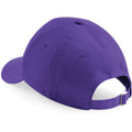 Purple-White - Back - Beechfield Adults Unisex Athleisure Cotton Baseball Cap