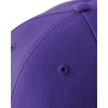 Purple-White - Side - Beechfield Adults Unisex Athleisure Cotton Baseball Cap