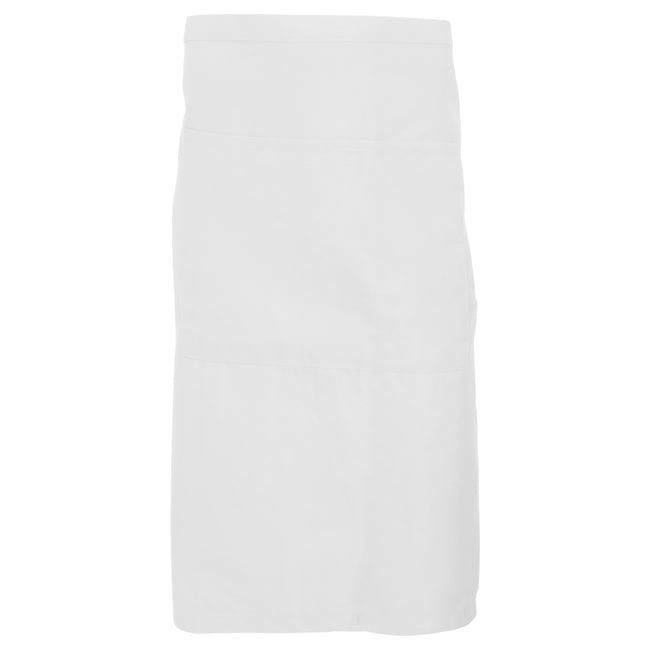 White - Front - Dennys Adults Unisex Catering Waist Apron With Pocket
