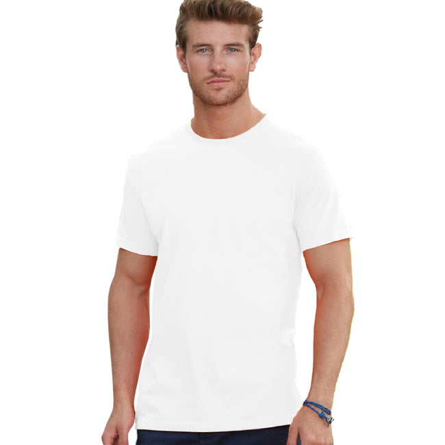 White - Back - Fruit Of The Loom Mens Heavy Weight Belcoro® Cotton Short Sleeve T-Shirt