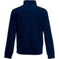 Deep Navy - Back - Fruit Of The Loom Mens Zip Neck Sweatshirt