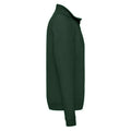 Bottle Green - Side - Fruit Of The Loom Mens Zip Neck Sweatshirt