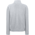 Heather Grey - Back - Fruit Of The Loom Mens Zip Neck Sweatshirt