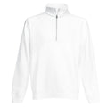 White - Front - Fruit Of The Loom Mens Zip Neck Sweatshirt
