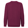 Burgundy - Back - Fruit Of The Loom Childrens-Kids Unisex Raglan Sleeve Sweatshirt