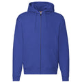 Royal - Front - Fruit Of The Loom Mens Zip Through Hooded Sweatshirt - Hoodie