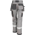 Grey-Black - Back - Result Workguard Mens X-Over Heavy Work Trousers