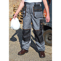 Grey-Black - Side - Result Workguard Mens X-Over Heavy Work Trousers