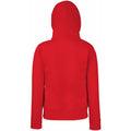 Red - Side - Fruit Of The Loom Ladies Lady Fit Hooded Sweatshirt - Hoodie