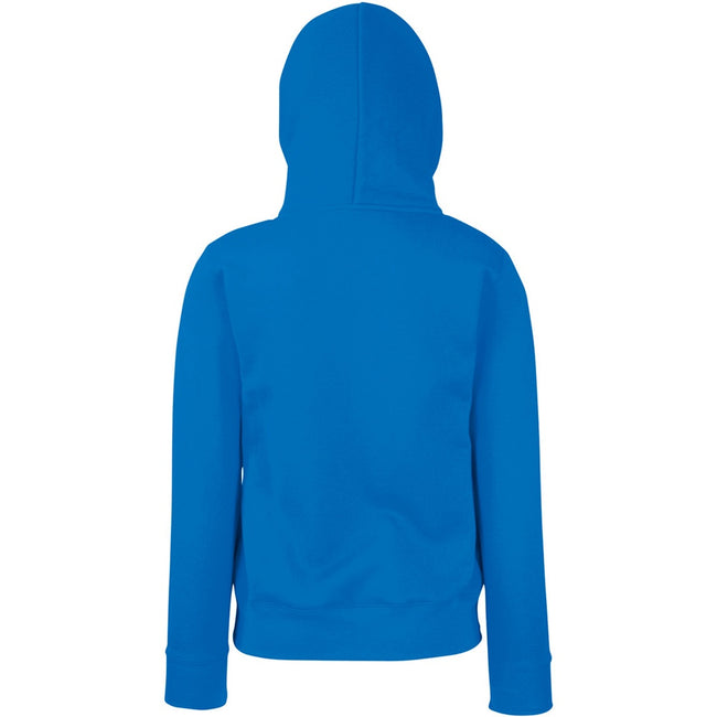 Royal - Back - Fruit Of The Loom Ladies Lady Fit Hooded Sweatshirt - Hoodie
