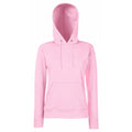 Light Pink - Back - Fruit Of The Loom Ladies Lady Fit Hooded Sweatshirt - Hoodie