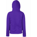 Purple - Back - Fruit Of The Loom Ladies Lady Fit Hooded Sweatshirt - Hoodie