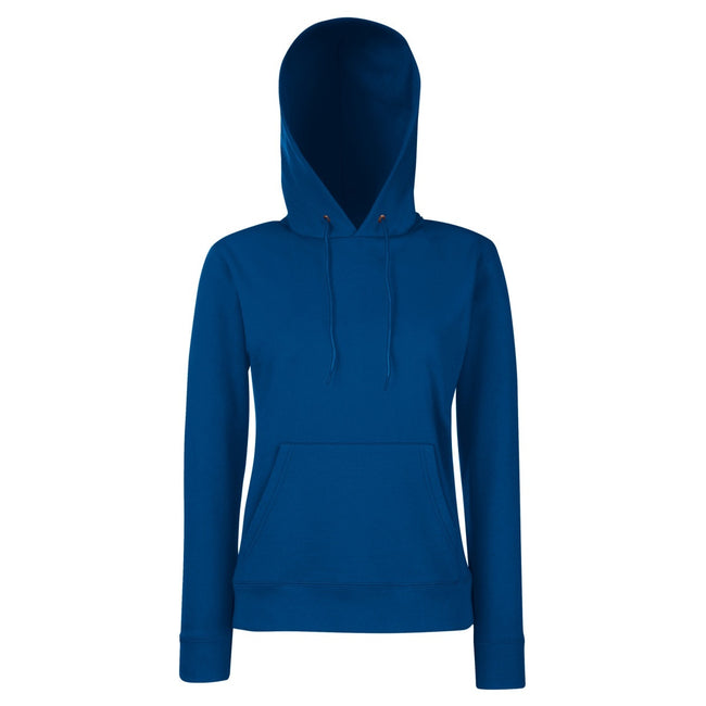 Navy - Back - Fruit Of The Loom Ladies Lady Fit Hooded Sweatshirt - Hoodie