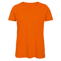 Orange - Front - B&C Womens-Ladies Favourite Organic Cotton Crew T-Shirt